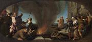 Follower of Jacopo da Ponte Thamar wird zum Scheiterhaufen gefuhrt France oil painting artist